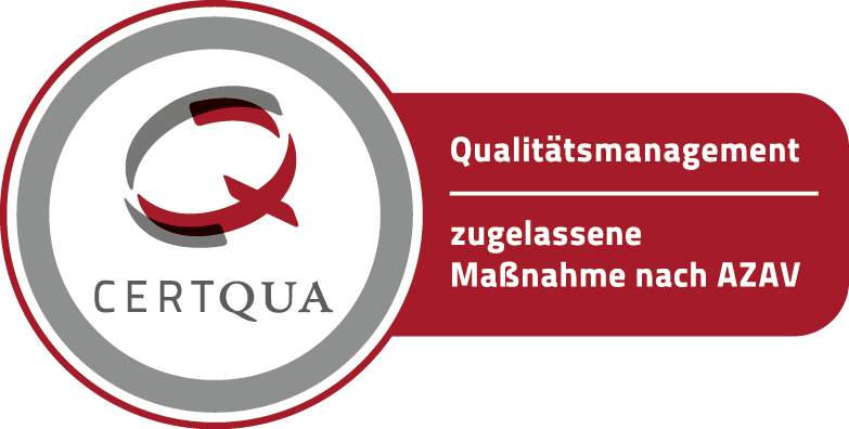 Certqua-Logo für eine zugelassene Maßnahme nach AZAV